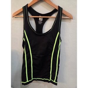 LA Winner Womens Racerback Activewear Tank Top Black Neon Green LW-BT2 L/XL